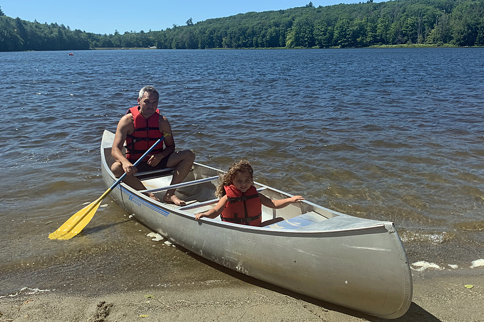 Camping at North-South Lake with Kids: Canoe rental