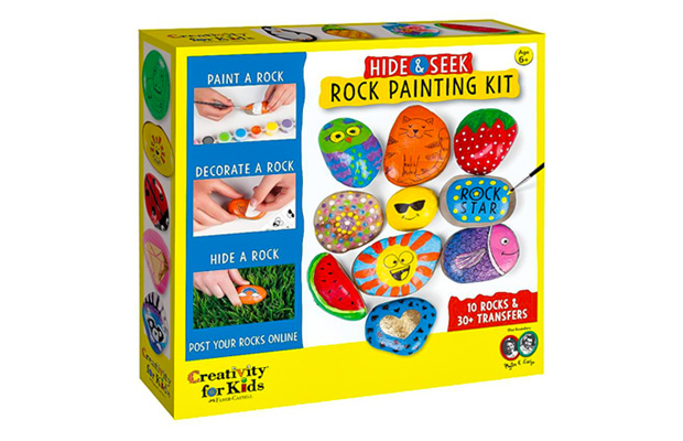 Hide and Seek Rock Painting Kit photo courtesy of the Creativity for Kids Store on Amazon